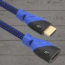 20 ft High Speed HDMI Extension Cable - Male to Female Connector - 4k HDMI Exten