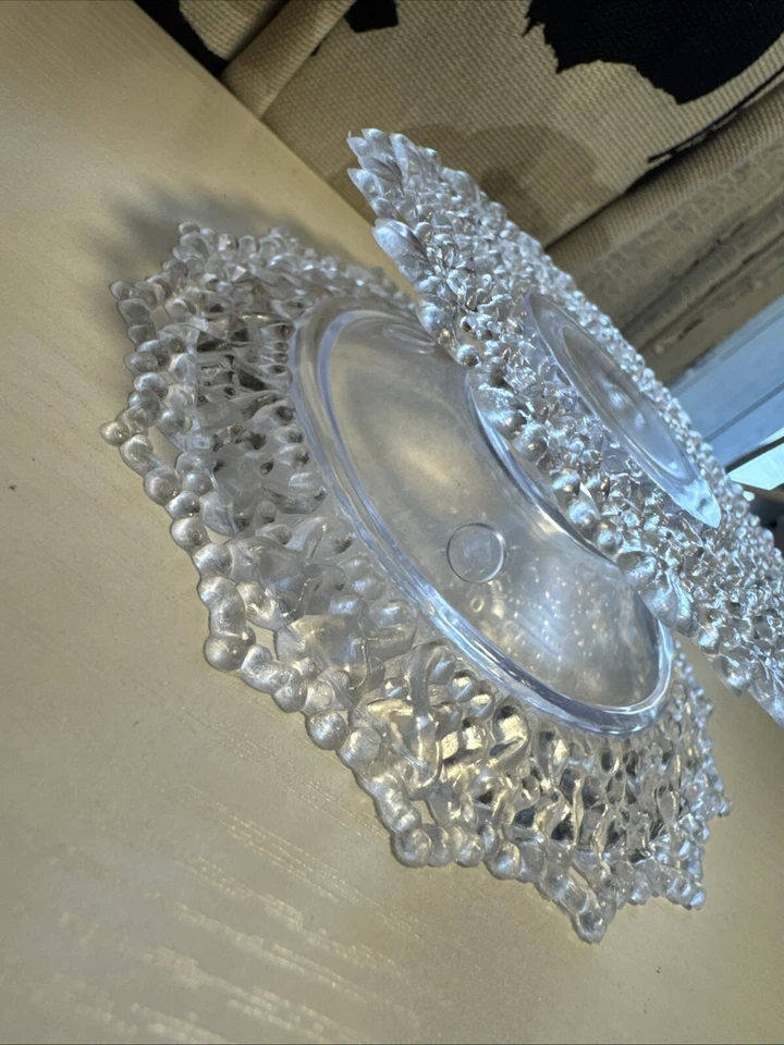 Base de plástico de doble capa para pasteles soporte transparente hágalo usted mismo diseñado 4,5 "x 1" Foto 2 de 4