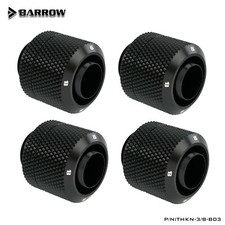 4 Pcs Barrow 10/13 10/13mm Compression Fitting Soft Tubing 3/8"ID / 1/2"OD Black