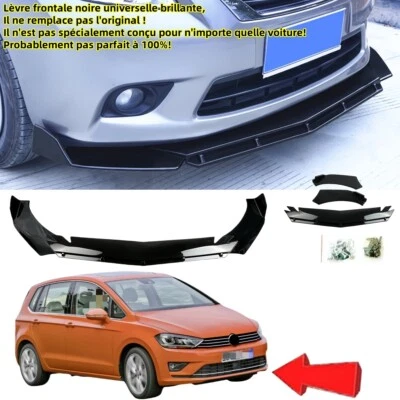 Ajouter séparateur lèvre avant universel pour VW Golf Sportsvan AM1 AN1 2014-17 - Photo 1/4
