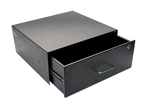 4U drawer mounts in EIA-standard 19 in. 2-post rack to store tools, notes, cable - Picture 2 of 9