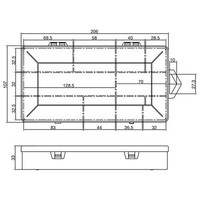 43009L Inline Kleinteilebox 10 FäCher Abmessungen: 206X107X33Mm Transparent ~D~