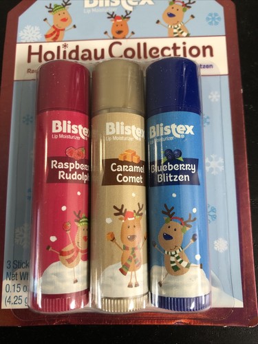 Blistex Holiday Collection, Rudolph, Comet, Blitzen - 3 Sticks (NEW) - Picture 2 of 4
