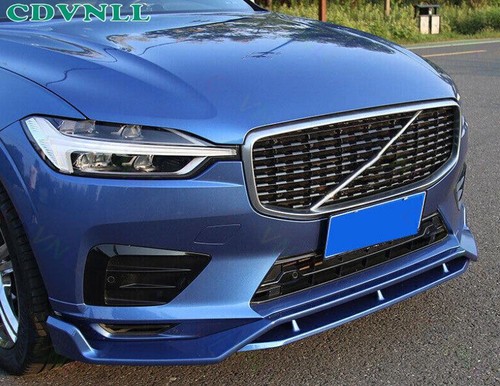 For Volvo XC60 2018-2024 Bright Blue Front Bumper Lip Spoiler Bodykit Strip 1PCS - Picture 4 of 10