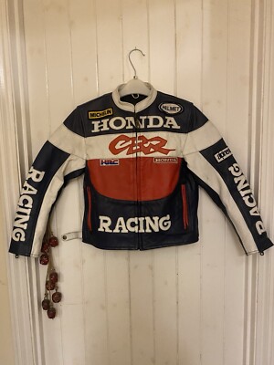 Vintage Honda Gear Racing Leather Jacket Top Gear UK