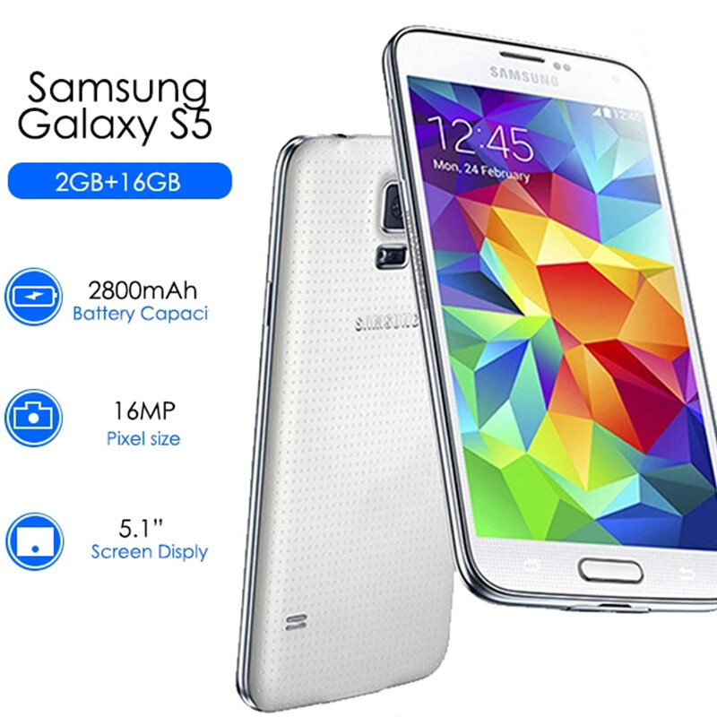 100% Original Samsung Galaxy S5 SM-G900F GPS WIFI Unlocked  Smartphone