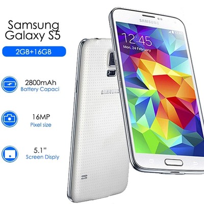 100% Original Samsung Galaxy S5 SM-G900F GPS WIFI Unlocked LTE 4G