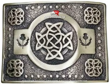 Scottish Highland Kilt Belt Buckle Celtic Knot Work High Quality Antique Finish