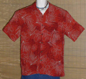 Ocean Pacific Hawaiian Shirt Red Medium