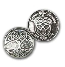 Grow Your Dreams, Live Your Life by Deva Designs Tree of Life Celtic Acorn Pewte