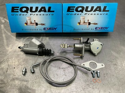 Exedy Master & Slave Cylinder & Silver Clutch Line Kit For 02-05 Honda Civic Si