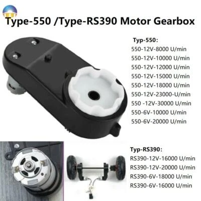 RS390/550 Electric Motor Gear Box For Kids Ride Car Bike Toy 8000-30000Turn