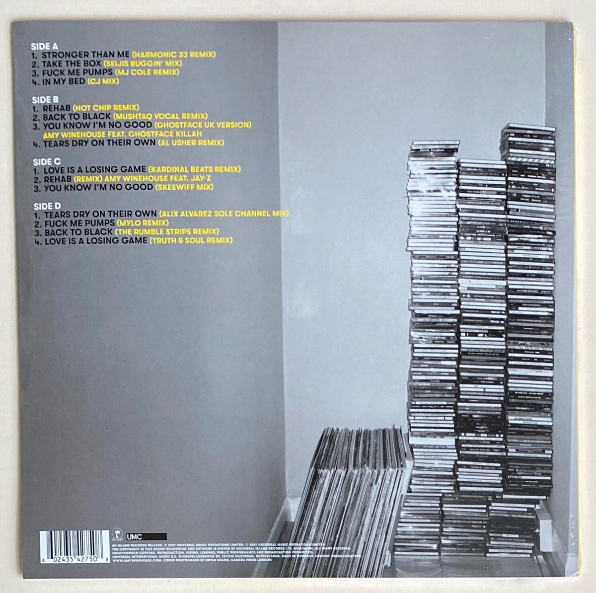 AMY WINEHOUSE * REMIXES * RSD 2021 LIMITED 2x VINYL LP * BN