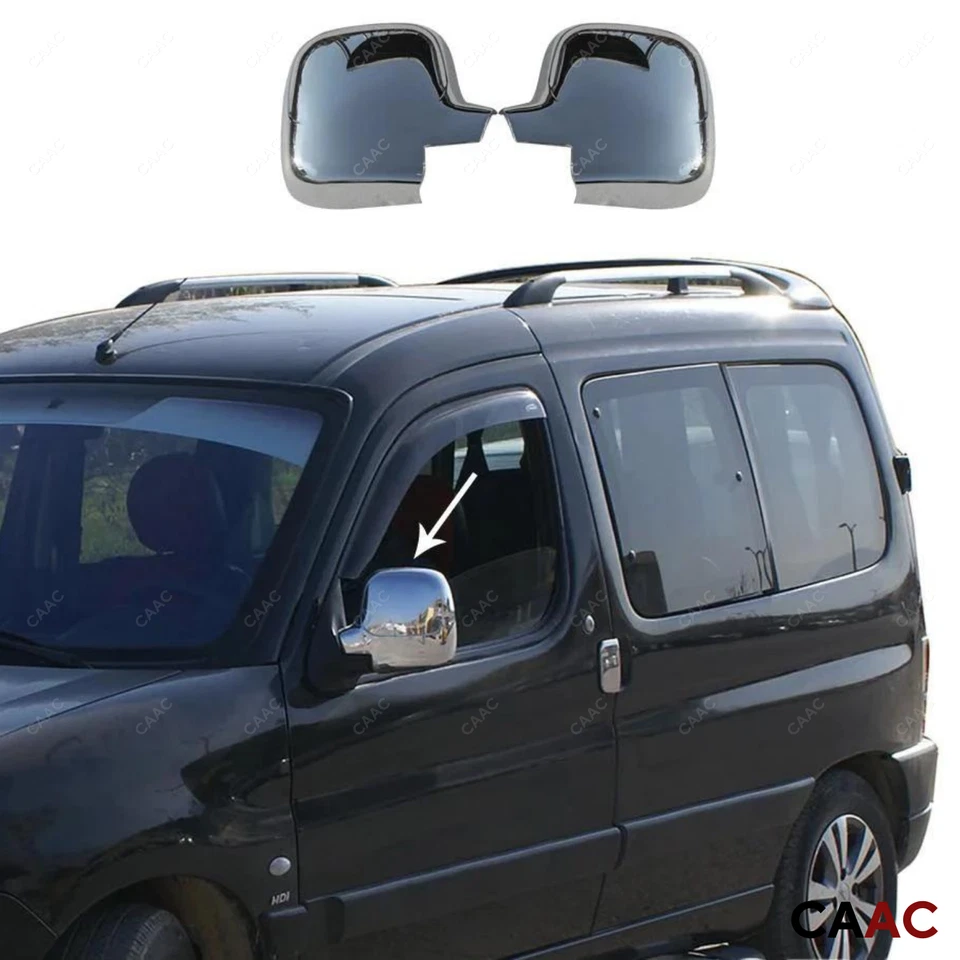 Cubierta de espejo cromada 2 piezas ABS para Citroen Partner Tepee 2008-2012 OE00008281 Foto 2 de 4