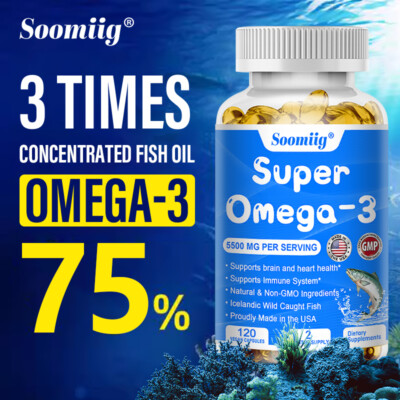 Super Omega-3 Supplement - Heart, Eyes, Brain and Eye Health Support