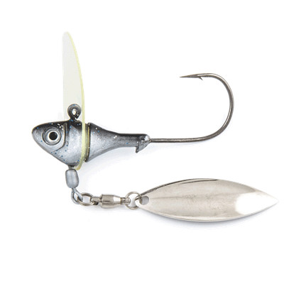 Fish Head Shaker Underspin Jig Bladed Swimbait Head w// Fluorocarbon Urethane Lip