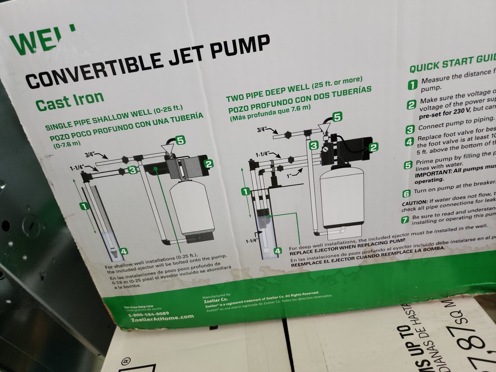 Zoeller 115 and 230Volt Cast Iron Shallow Well Jet Pump 14630006