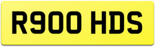 RHODES SURNAME RARE OLD CAR REG NUMBER PLATE R900 HDS / ROHDES RHODESY RHO RHODS