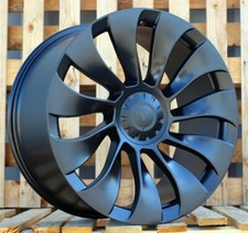 4 x 18 Inch 5x114.3 Turbine Style Black Wheels: Fits For Tesla Model 3