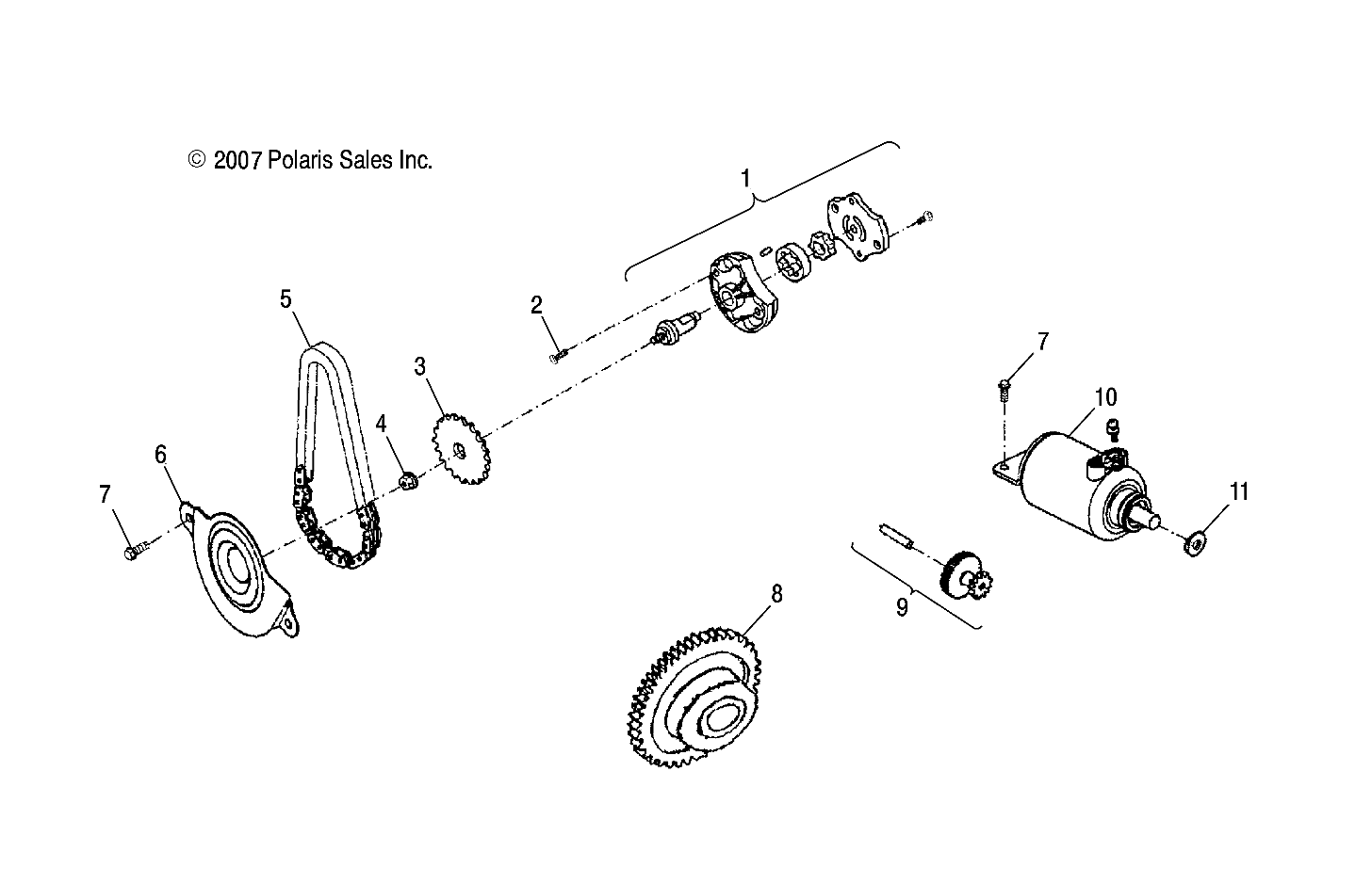 Polaris Starter Gear Assembly, Genuine OEM Part 0454962, Qty 1 194722330269 eBay