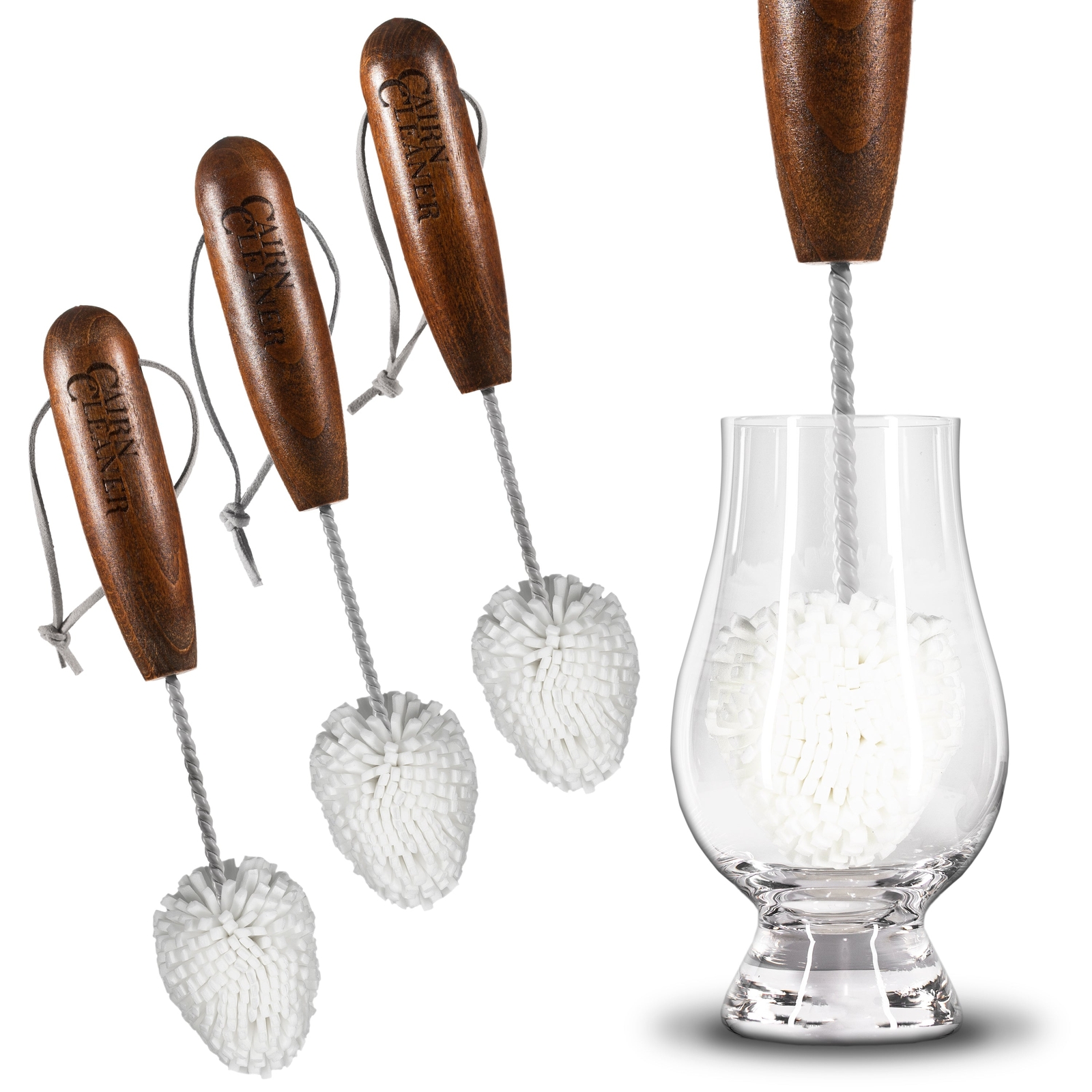 CairnCleaner Dark Hardwood Glassware Cleaning Brush
