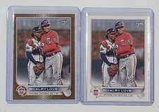 2022 Topps Update JUAN SOTO/OZZIE ALBIES Gold Border #'d /2022 + Base (2) Cards