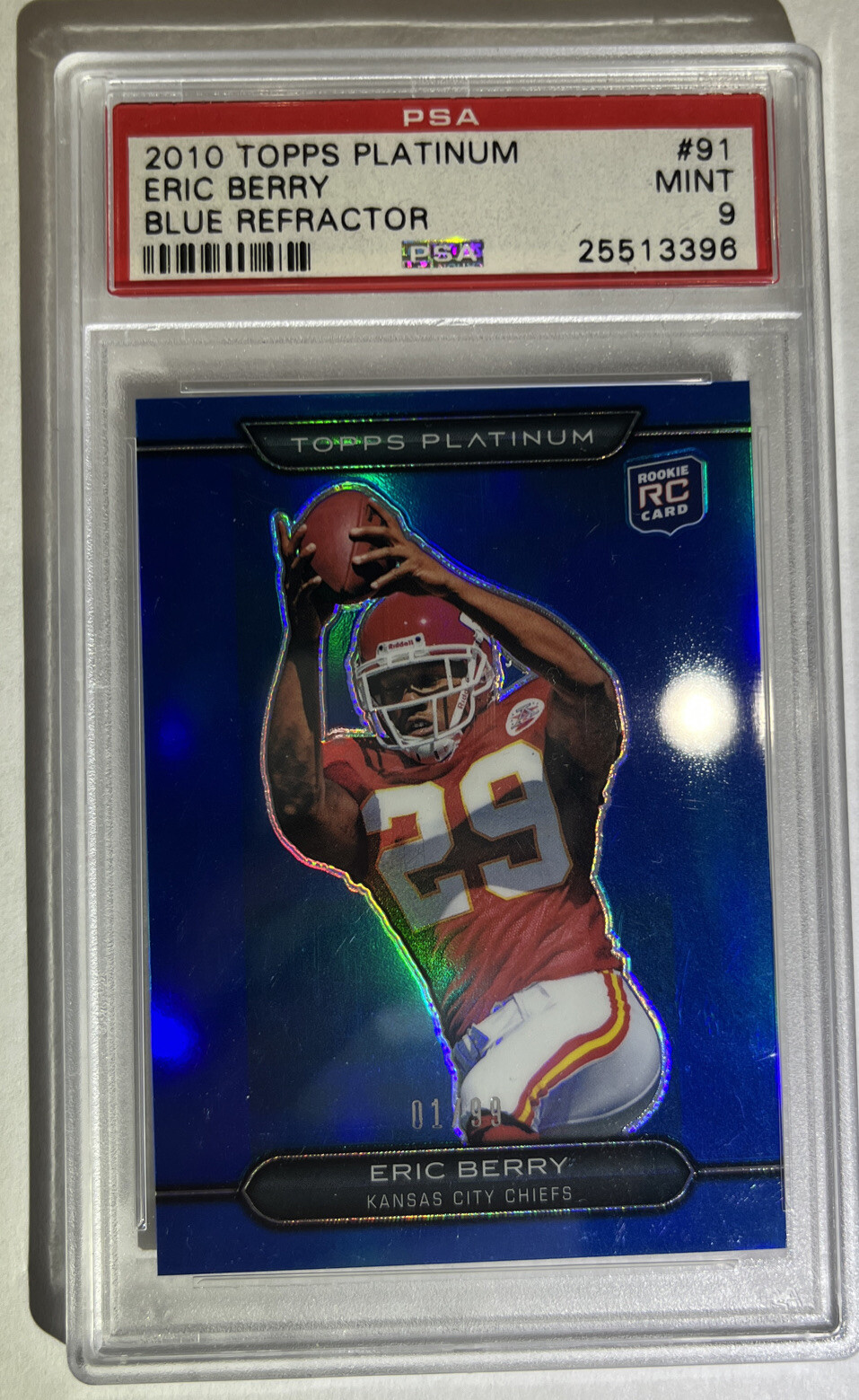 Eric Berry Topps Platinum #91 Blue Refractor