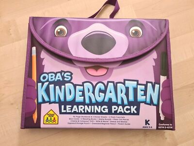OBA'S KINDERGARTEN LEARNING Pack Learning Set By School Zone Ages K 5-6 - NEW 