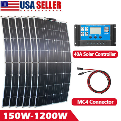 Semi-flexible Solar Panel 150-1200W 12V Monocrystalline PV Off-Grid Power Module
