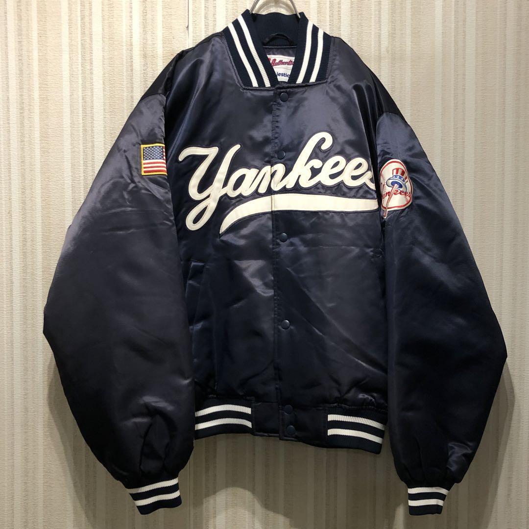 90s Yankees Nylon Stadium Jumper Navy Blue - Used in Excellent Condition