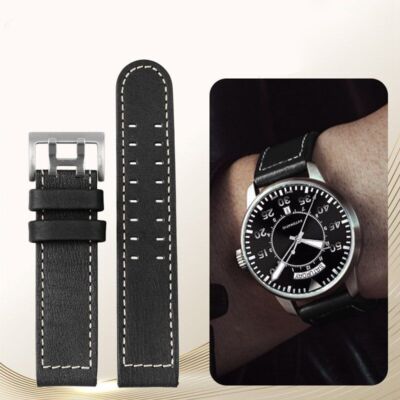 Echtleder Uhrenarmband passend für Hamilton Khaki Fliegeruhr H77616533