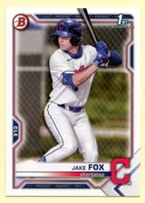 2021 Bowman Draft Jake Fox 1st Bowman card #BD-102 Cleveland Guardians