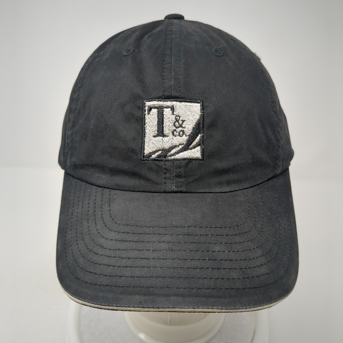 T&co. Strapback Baseball Cap Black OS Adjustable Embroidered Port Authority View 2