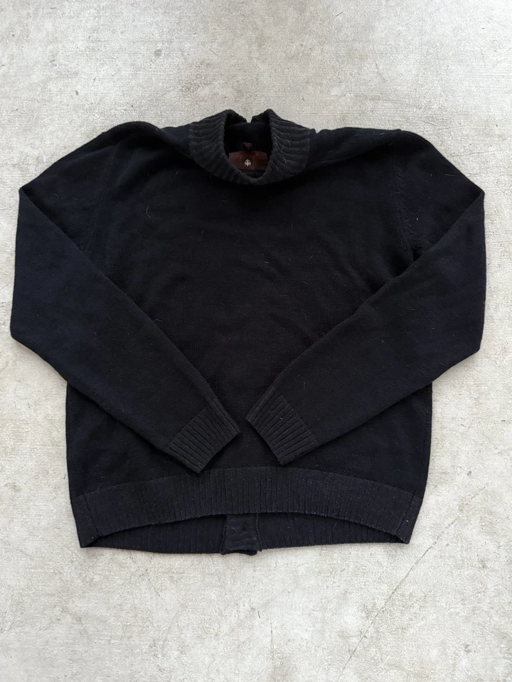 Toscano 男式毛衣中号美利奴羊毛混纺开衫 — 第 4/4 张图片