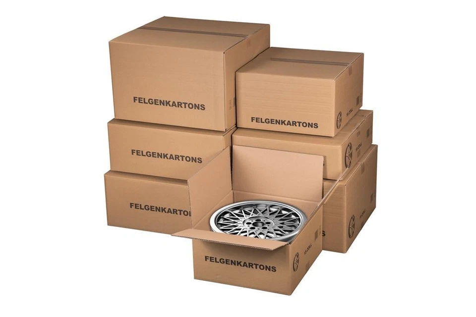 SMARTBOXPRO Felgenversandkarton | Reifenversand | Versandkarton | Extra-Stark | 15 - 22 Zoll