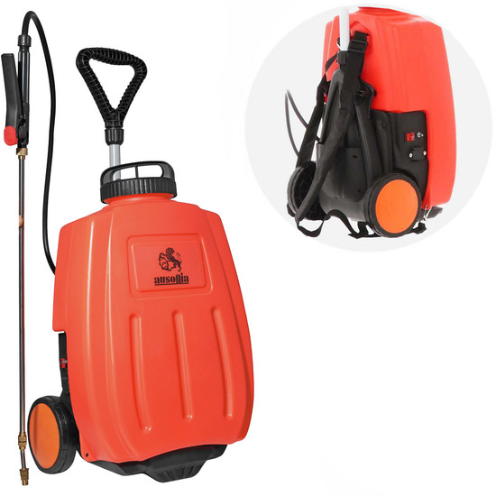 Pompa irroratrice a spalla carrellabile 16L - Batteria 12V - 10Ah AUSONIA