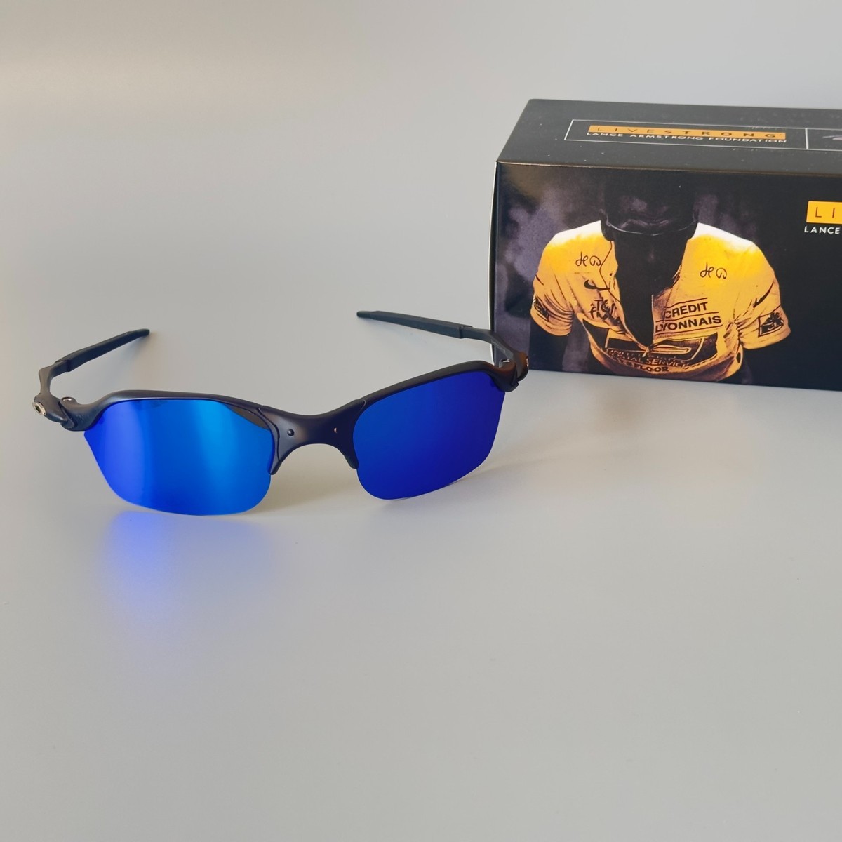 Oakley Romeo 2 Sunglasses Metal Frame Blue Lens Made In USA | eBay