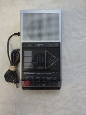 Emerson CRC 91 Cassette Player Recorder, Tape Counter, Mic, Headphone, Silver