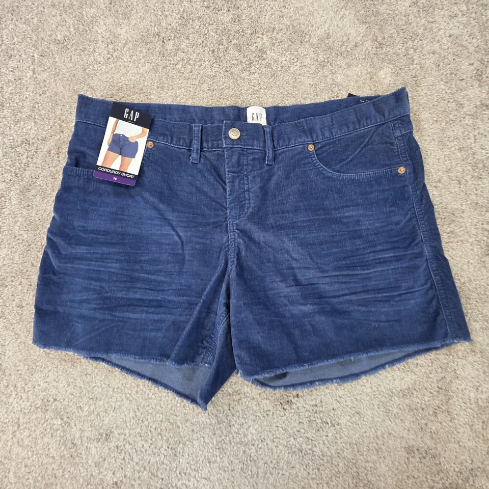 GAP Corduroy Raw Edge Hem Stretch Cut Off Shorts Women's Pick Color Size 16 NEW - Image 2 of 4