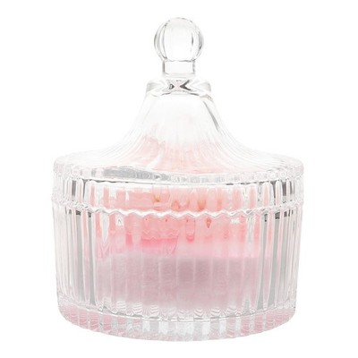 Body Cosmetic Puff Decorative Container with Lid Powder Applicator Crystal Jar