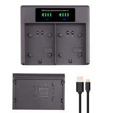 LCD USB Battery Charger NP-77H for NP-55 NP-33 NP-68 NP-78 NP-98 for Sony Cam...