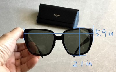 $495 Authentic Celine Paris Butterfly Oversized Black Sunglasses