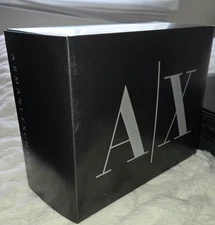 12 new Authentic Armani Exchange Black Empty Gift Box 8”x 6.5” X 3.5” (87 avail)