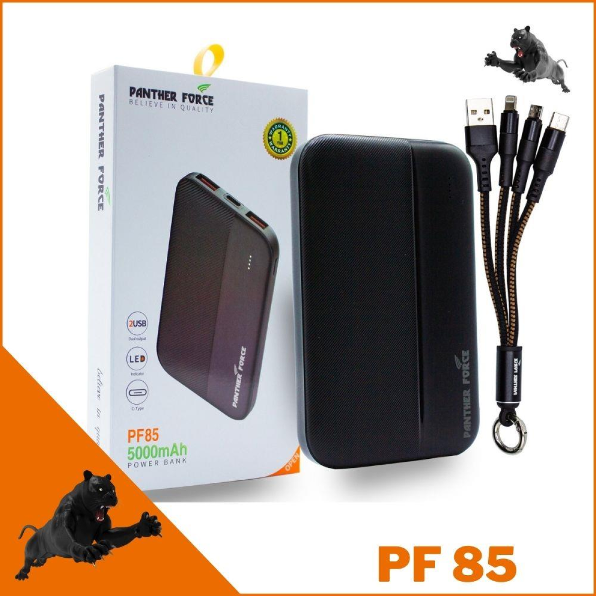 Panther Force 5000Mah Power Bank - Pf85 5060764190367 - Image 2