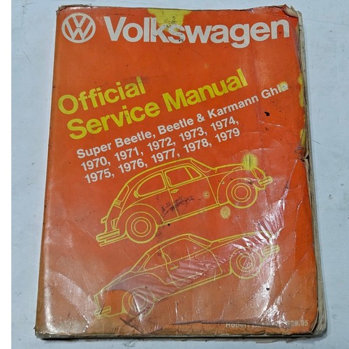 Volkswagen Service Manual Beetle Super Beetle Karmann Ghia 1970-1979 Type 1