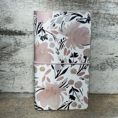 Unbranded Journal Cover Assorted Florals Pocket Inside Bows Print 4 1/2''x8''
