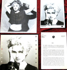 MADONNA 1982 PRESS RELEASE DEBUT ALBUM RECORD HEADSHOT PHOTO BIO WB EU PROMO LOT