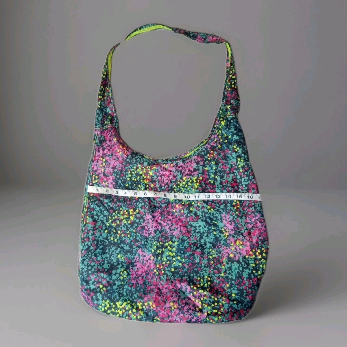Nike Reversible Neon Yellow Floral Mesh Bag Tote Gym Travel Pool