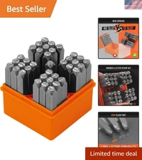 37-Piece Number and Letter Stamp Set 1/4 6mm A-Z & 0-9 + Stars Punch Perfect ...