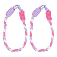 Braided Phone Band, 2 Nylon Wristbands White/Purple/Red 
